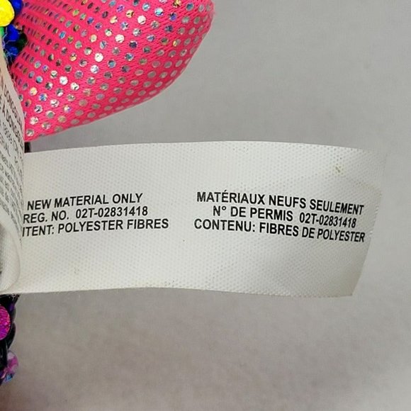 Shimmeez Maggie Unicorn Rainbow Reversible Sequin Plush Beverly Hills Teddy Bear - Picture 7 of 7
